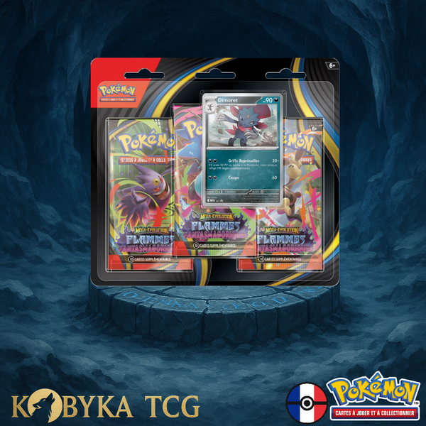 Pokémon - Tripack - ME02 - Méga Évolution - Flammes Fantasmagoriques Dimoret - FR